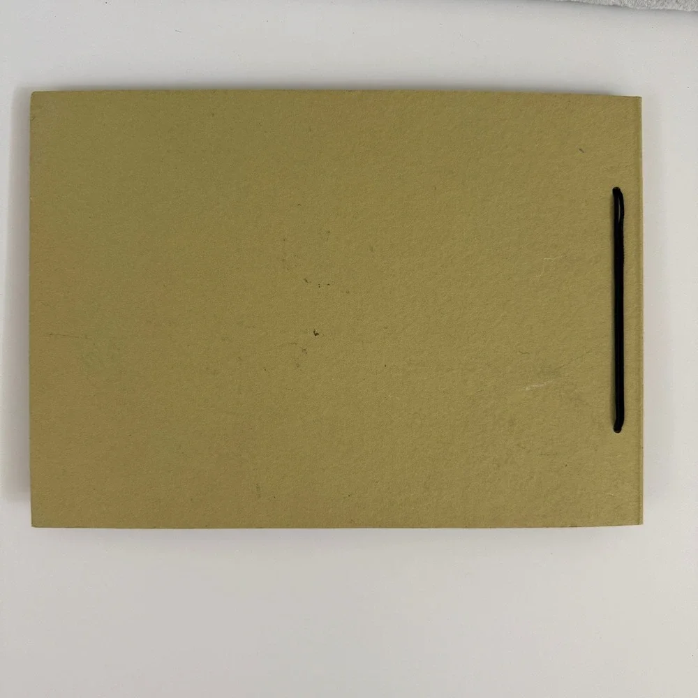 VTG Felice Botta Firenze Italy Handmade Cat Photo Album Scrapbook‎ Paper Journal
